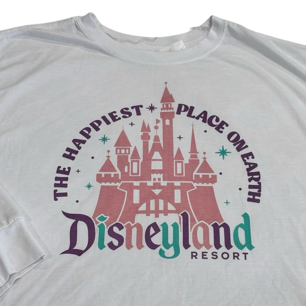 Disney Parks Disneyland Resort Cinderella Castle White Shirt Long Sleeve 3x READ